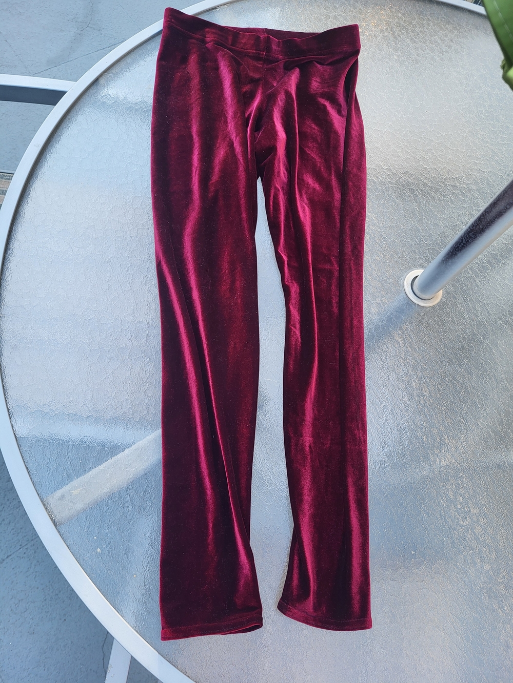 Blackmilk Burgundy Velvet Leggings